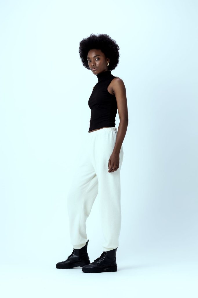 Wide-Leg Sweatpant — Off White