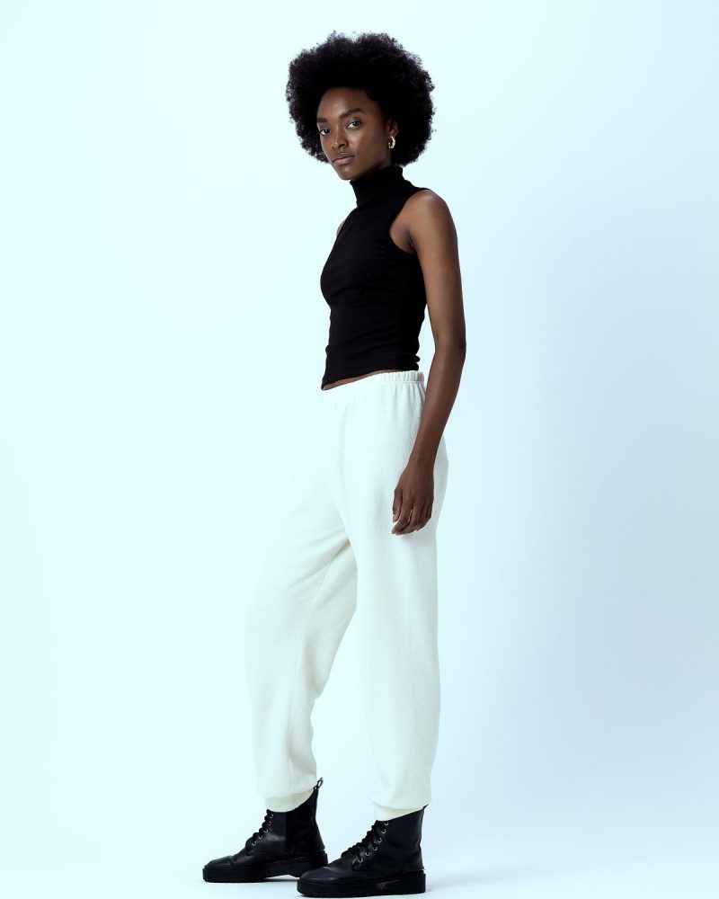 Wide-Leg Sweatpant — Off White